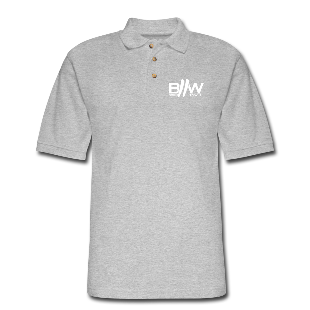 Born 2 Win Polo Shirt - heather gray