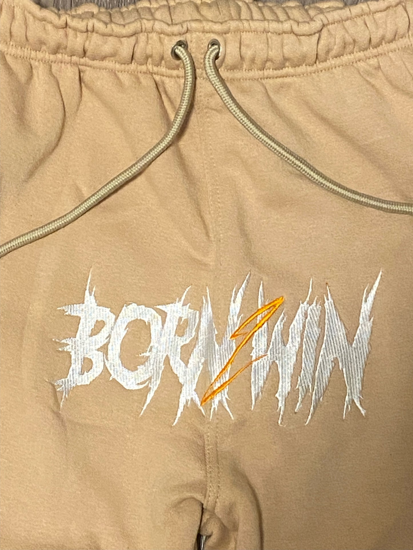 Born2Win - Embroidery Hoodie Set(Tan)