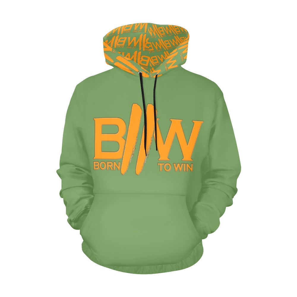 Born2Win - All Over Print Hoodie (Olive)