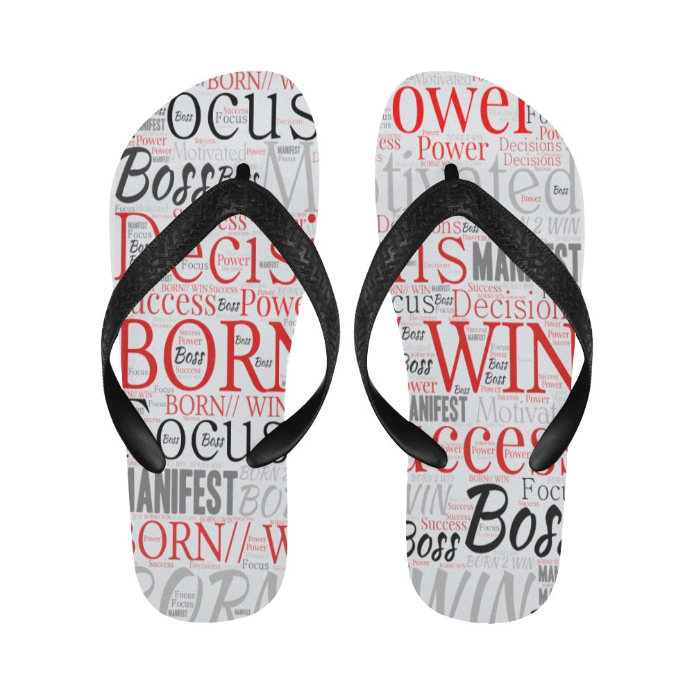 Born2Win - Motivation Flip Flops