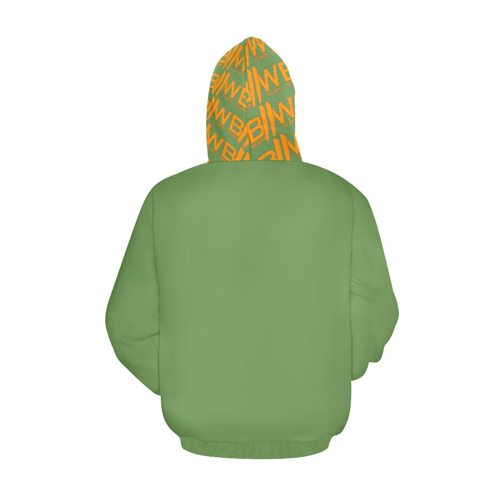 Born2Win - All Over Print Hoodie (Olive)