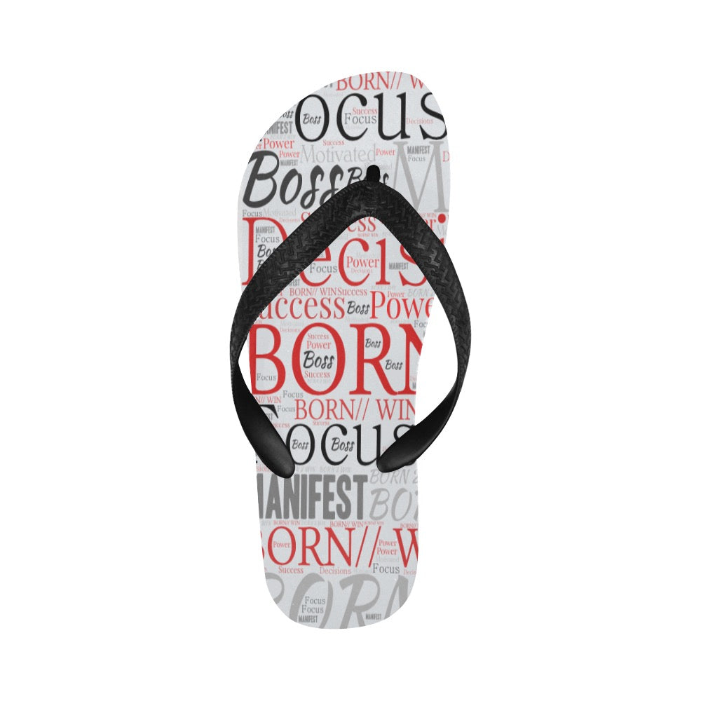 Born2Win - Motivation Flip Flops